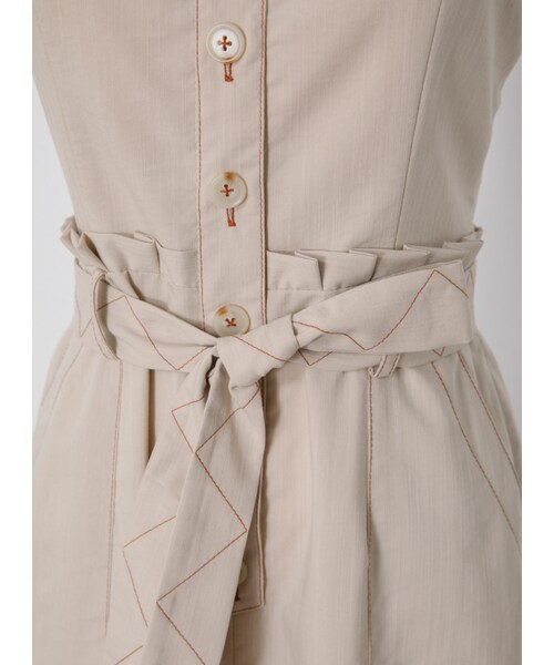 Marjorie（マージョリー）の「夏的恩典，特色壓線花苞造型連身褲（パンツ・レディース・橘/杏・XS/S/M/L）」の10枚目の写真