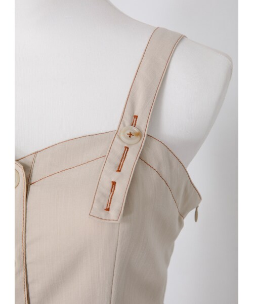 Marjorie（マージョリー）の「夏的恩典，特色壓線花苞造型連身褲（パンツ・レディース・橘/杏・XS/S/M/L）」の9枚目の写真