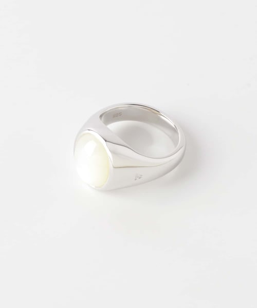 TOM WOOD Dome Ring White MOP