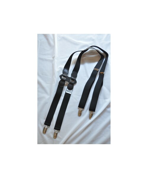 --（--）の「ブリティッシュブレイシーズ（サスペンダー・レディース・ホワイト/ブラック/グリーン・one）」の2枚目の写真