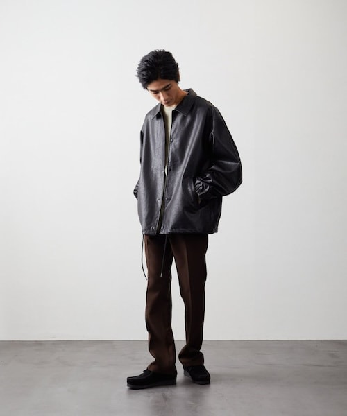 ショット◆フリークスストア別注　レザーコーチジャケット◆シープ◆ブラック黒◆ SCHOTT / ショット コーチレザージャケット｜フリークスストアの