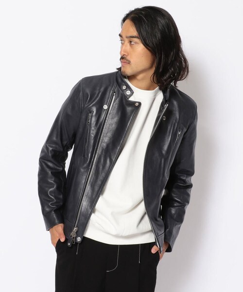 schott(ショット)の「Schott(ショット) NEW SINGLE BREST RIDERS/シングルブレスト ライダース(その他・メンズ・BLACK/NAVY・S/M/L/XL)」の13枚目の写真