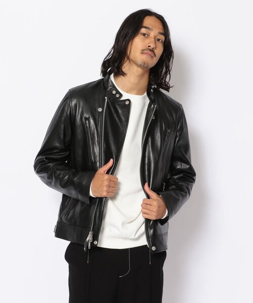 schott(ショット)の「Schott(ショット) NEW SINGLE BREST RIDERS/シングルブレスト ライダース(その他・メンズ・BLACK/NAVY・S/M/L/XL)」の12枚目の写真
