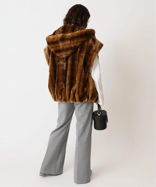 a point エコファーベスト ブラウン　スピックアンドスパン ショートエコファーベスト（ベスト）｜Spick and Span（スピック