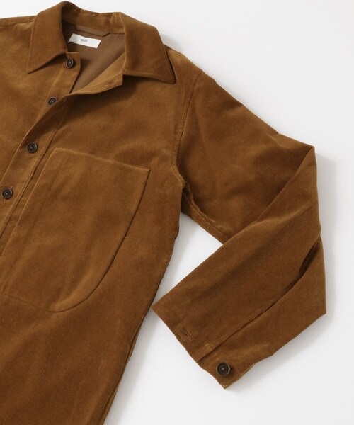 UNFIL（アンフィル）の「unfil shankar corduroy shirt jacket（その他・レディース・lightgreen(WEB限定)/tanbrown・0）」の5枚目の写真
