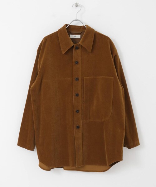 UNFIL（アンフィル）の「unfil shankar corduroy shirt jacket（その他・レディース・lightgreen(WEB限定)/tanbrown・0）」の4枚目の写真