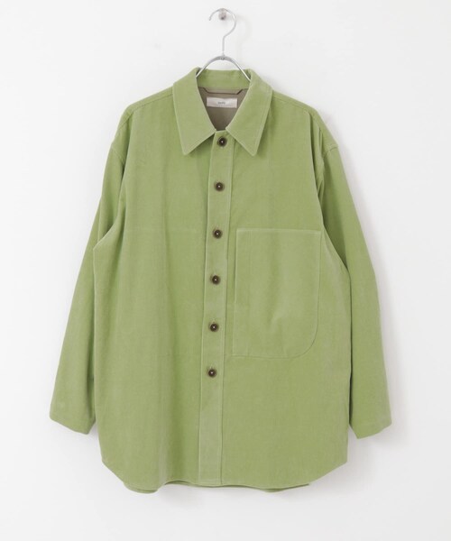 UNFIL（アンフィル）の「unfil shankar corduroy shirt jacket（その他・レディース・lightgreen(WEB限定)/tanbrown・0）」の3枚目の写真