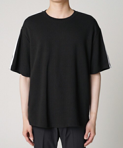 D'MENS by DHOLIC(ディーメンズ)の「ダブルラインTシャツ(Tシャツ/カットソー・メンズ・ホワイト/グレー/パープル/ブラック・S/M/L/XL)」の2枚目の写真