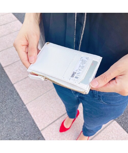 les desseins de DIEU（レデッサンドゥデュー）の「ストーリーレザー sl-4ミニマジックウォレット ミニウォレット スリムウォレット（財布・レディース・ホワイト/ブラック/グレー/ピンク・FREE）」の6枚目の写真