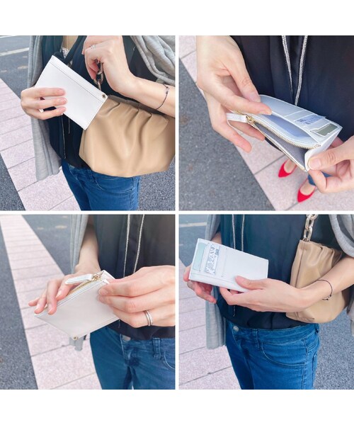 les desseins de DIEU（レデッサンドゥデュー）の「ストーリーレザー sl-4ミニマジックウォレット ミニウォレット スリムウォレット（財布・レディース・ホワイト/ブラック/グレー/ピンク・FREE）」の7枚目の写真