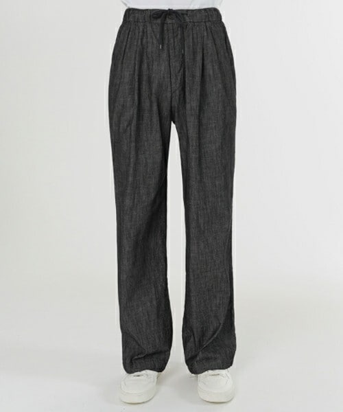 D'MENS by DHOLIC(ディーメンズ)の「ドローコードリネンジーンズ(デニムパンツ・メンズ・ブラック/ブルー・ONESIZE)」の1枚目の写真
