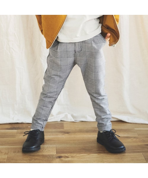 BRANSHES（ブランシェス）の「【イージー&イージー】テーパードパンツ　デニムニット/無地/チェック（その他パンツ・キッズ・ブラック/グレー/ブルー/カーキグリーン/キャメル・90cm～150cm）」の3枚目の写真