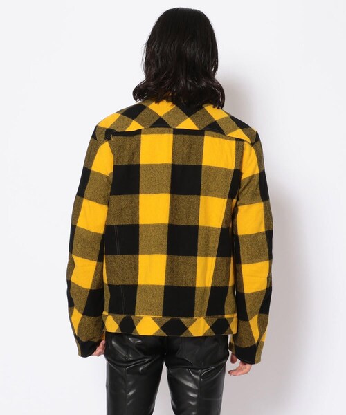 BACKLASH（バックラッシュ）の「ISAMUKATAYAMA BACKLASH/イサムカタヤマ バックラッシュ/RANDOMLCHECK ZIP BLOUSON（ジャケット/アウター・メンズ・YELLOW・M/L）」の4枚目の写真