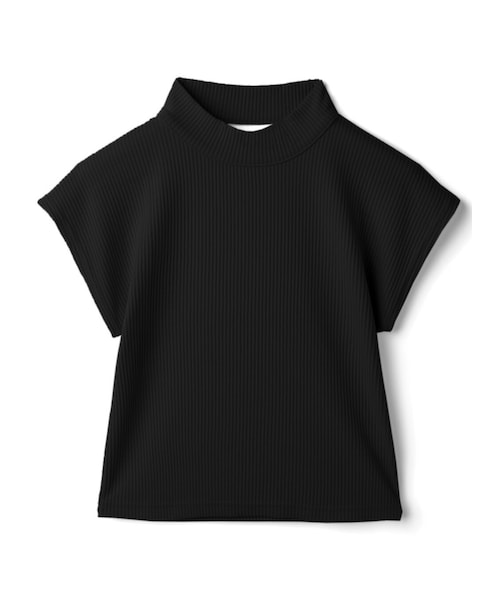 GRL(グレイル)の「バックオープンテレコリブトップス(Tシャツ/カットソー・レディース・ブラック・M)」の1枚目の写真