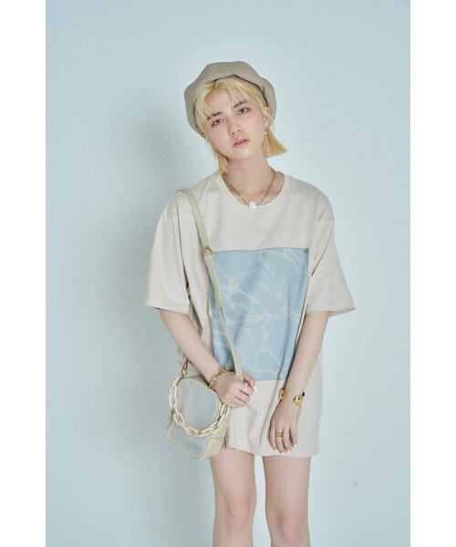 トップス Crayme, Smoke Marble T-shirt Crayme,（クレイミー）の「Smoke Marble T-shirt（Tシャツ
