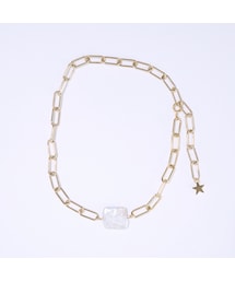 Crayme, | Plate Pearl Chain Necklace(ネックレス)