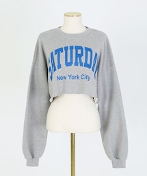 imvely | [IMVELY] サタデークロップドスウェット(スウェット)