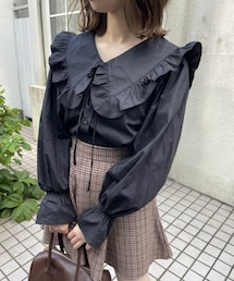 one after another NICE CLAUP | 【リボン取り外し可】ビッグ衿ブラウス(シャツ/ブラウス)