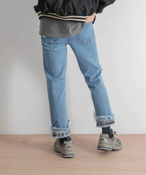 FACETASM(ファセッタズム)の「FACETASM CROPPED PRINT DENIM PANTS(その他・メンズ・INDIGO・3/4)」の5枚目の写真