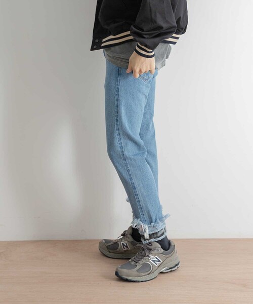 FACETASM(ファセッタズム)の「FACETASM CROPPED PRINT DENIM PANTS(その他・メンズ・INDIGO・3/4)」の4枚目の写真