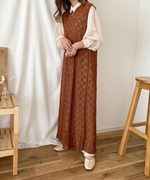 chocomee | カギアミロングワンピ(ワンピース)