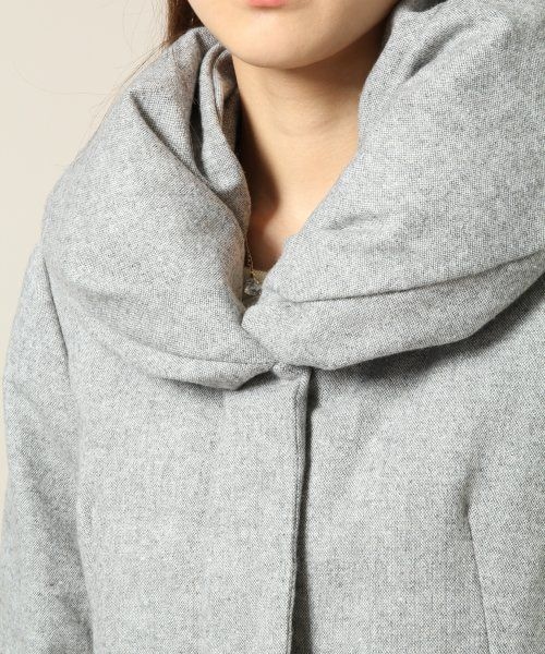 LOWRYS FARM（ローリーズファーム）の「【WEB先行予約アイテム】フードステッチレスダウンコート（ジャケット/アウター・レディース・グレー/チャコールグレー/ネイビー・Ｍ/Ｌ）」の8枚目の写真