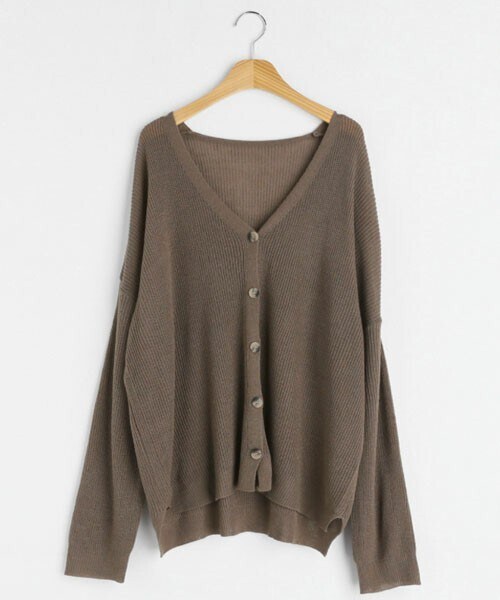 DHOLIC（ディーホリック）の「スリットボタンカーディガン（カーディガン/ボレロ・レディース・ホワイト/グリーン/ブラック/ピンク/ブラウン・ONESIZE）」の3枚目の写真