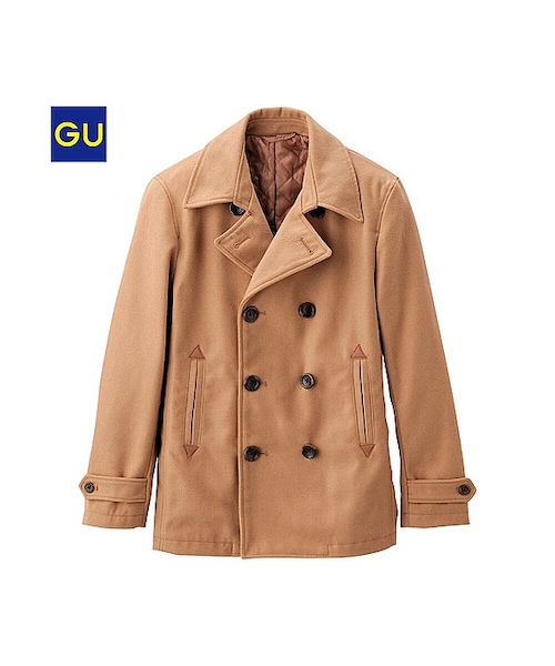GU（ジーユー）の「（GU）ピーコート（MEN ⁄ アウター・メンズ・BLACK/GRAY/NAVY/BEIGE・L/S/M/XL）」の3枚目の写真