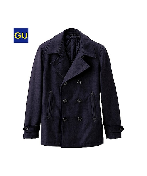 GU（ジーユー）の「（GU）ピーコート（MEN ⁄ アウター・メンズ・BLACK/GRAY/NAVY/BEIGE・L/S/M/XL）」の4枚目の写真