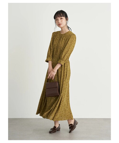 earth music&ecology（アースミュージックアンドエコロジー）の「ヴィンテージライクフラワーワンピース（ワンピース/ドレス・ブラック/ライトベージュ/ピスタチオ・F）」の20枚目の写真