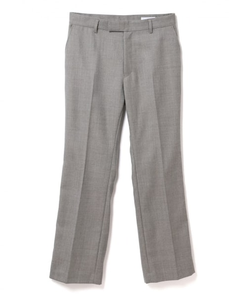 ADAM ET ROPE'(アダムエロペ)の「【ilk】 wool flannel straight slacks(パンツ・レディース・グレー・38/42)」の1枚目の写真