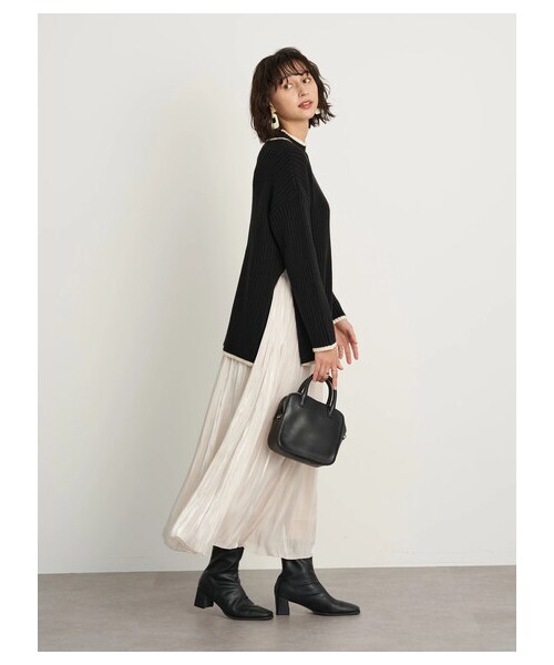 earth music&ecology(アースミュージックアンドエコロジー)の「シャイニースカート(スカート・アイボリー/ライトグレー/チャコールグレー/ライトベージュ/ミント/ラベンダー・F)」の15枚目の写真