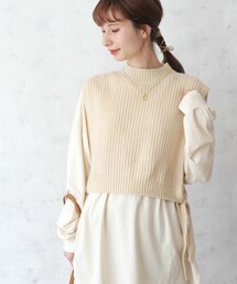 Crisp | レイヤードリブニットベスト[c1k2941](ベスト)