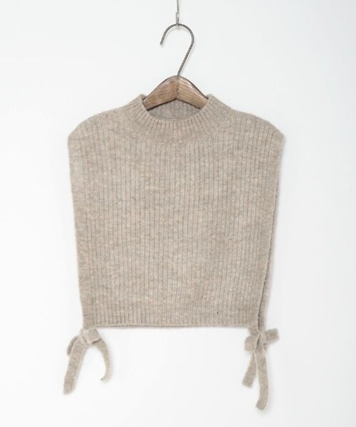 Crisp（クリスプ）の「レイヤードリブニットベスト[c1k2941]（ベスト・レディース・ベージュ/アイボリー・FREE）」の4枚目の写真