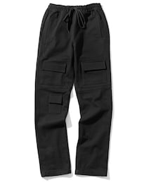 [Massnoun] コットンカーゴパンツ(Black)