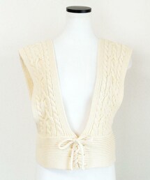 Marient | ケーブルレースアップベスト(ベスト)