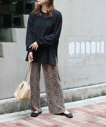 Sheson | ランダムロゴオーバースリットTee(Tシャツ/カットソー)