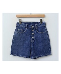 ENVYLOOK | ウォッシングブルーボタンデニムショートパンツ(デニムパンツ)