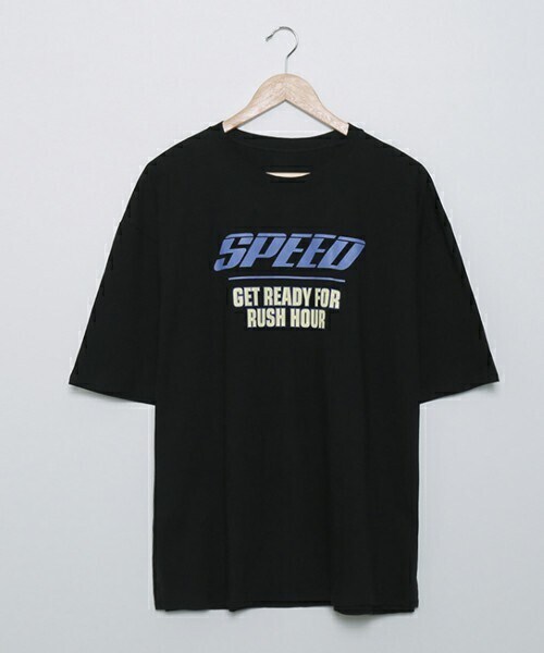 DHOLIC STYLE（ディーホリックスタイル）の「[crushj] グラフィックルーズ半袖Tシャツ（Tシャツ/カットソー・レディース・グレー/ブラック/ホワイト・FREE）」の3枚目の写真