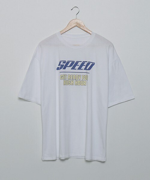 DHOLIC STYLE（ディーホリックスタイル）の「[crushj] グラフィックルーズ半袖Tシャツ（Tシャツ/カットソー・レディース・グレー/ブラック/ホワイト・FREE）」の2枚目の写真
