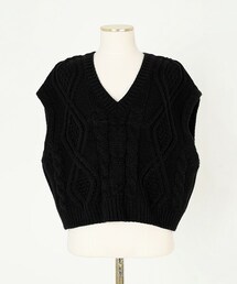 imvely | [IMVELY] カジュアルツイストニットベスト(ベスト)