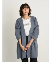 earth music&ecology | 予約【WEB限定】ハンドステッチ風ニットガウン(ジャケット/アウター)