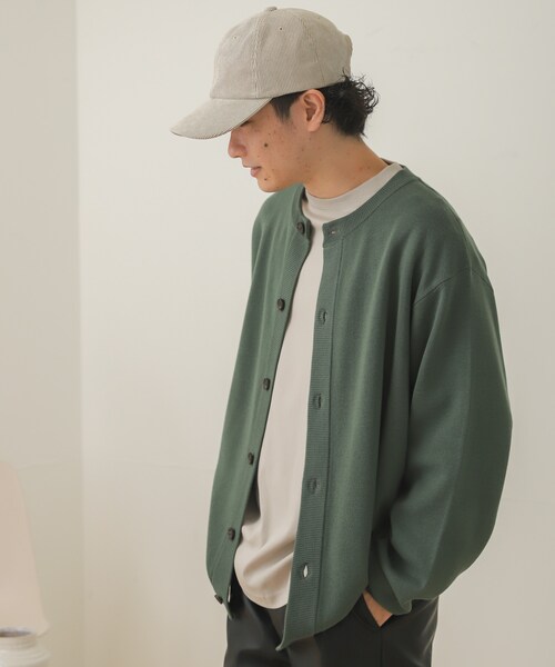 SENSE OF PLACE by URBAN RESEARCH（センスオブプレイスバイアーバンリサーチ）の「クルーネックカーディガン（その他・メンズ・L.BLUE/GREIGE/RED/MINT/D.GRAY・M/L）」の3枚目の写真