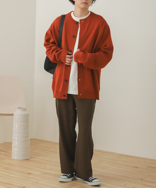 SENSE OF PLACE by URBAN RESEARCH（センスオブプレイスバイアーバンリサーチ）の「クルーネックカーディガン（その他・メンズ・L.BLUE/GREIGE/RED/MINT/D.GRAY・M/L）」の14枚目の写真