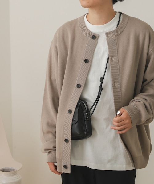SENSE OF PLACE by URBAN RESEARCH（センスオブプレイスバイアーバンリサーチ）の「クルーネックカーディガン（その他・メンズ・L.BLUE/GREIGE/RED/MINT/D.GRAY・M/L）」の6枚目の写真
