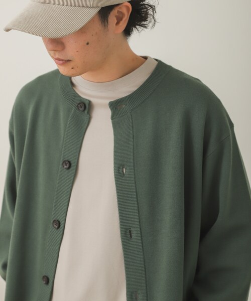SENSE OF PLACE by URBAN RESEARCH（センスオブプレイスバイアーバンリサーチ）の「クルーネックカーディガン（その他・メンズ・L.BLUE/GREIGE/RED/MINT/D.GRAY・M/L）」の18枚目の写真