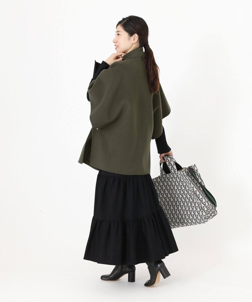 VERMEIL par iena（ヴェルメイユパーイエナ）の「SUPER160sダブルフェイスショートマントコート◆（ジャケット/アウター・ブラウン/(020)/36/在庫あり/38/在庫なし）」の21枚目の写真