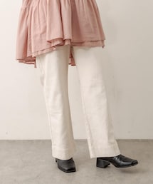 PUAL CE CIN | 綿麻ストレッチワイドパンツ(その他パンツ)