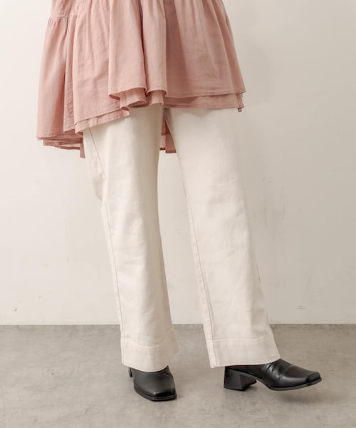 PUAL CE CIN（ピュアルセシン）の「綿麻ストレッチワイドパンツ
