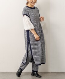 PUAL CE CIN | ジャガードワンピース(ニット/セーター)